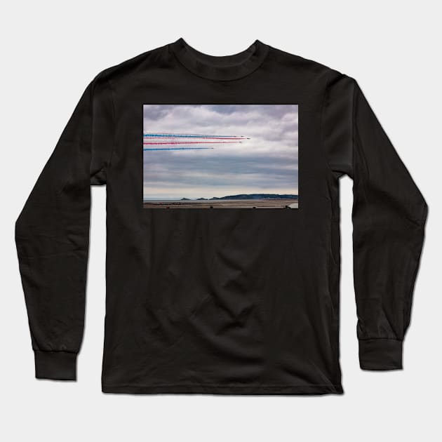 Red Arrows, Wales National Airshow Long Sleeve T-Shirt by dasantillo